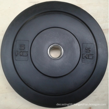 Black Pure Rubber Weight Lifting Bumper Plate